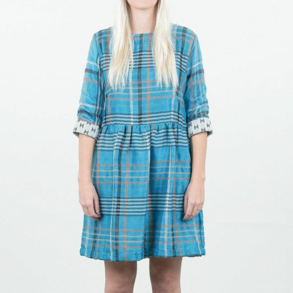 ACE & JIG xs plaid mini dress chalet tinsel